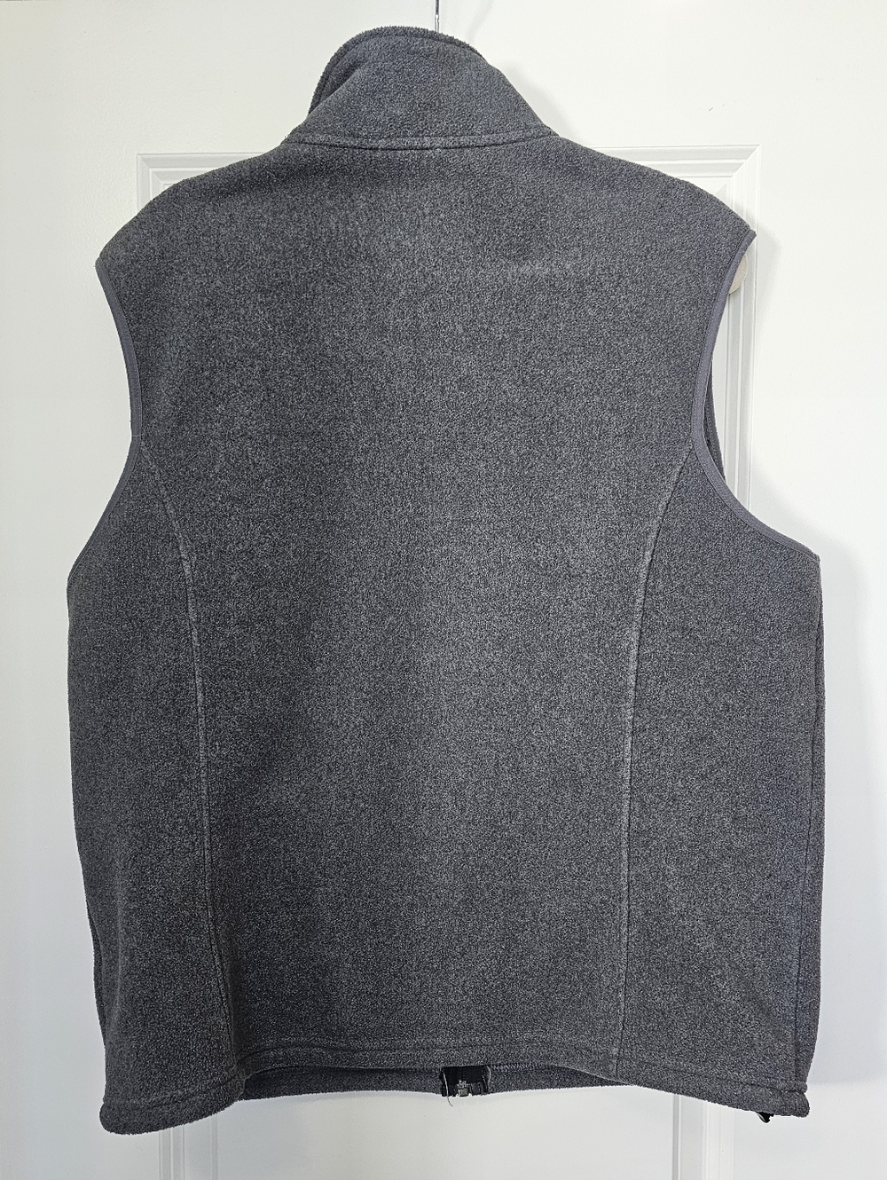 L.L.Bean Fleece Vest Men’s Large Gray Full Zip Outdoor Hiking Core Warm Layer - Picture 3 of 7